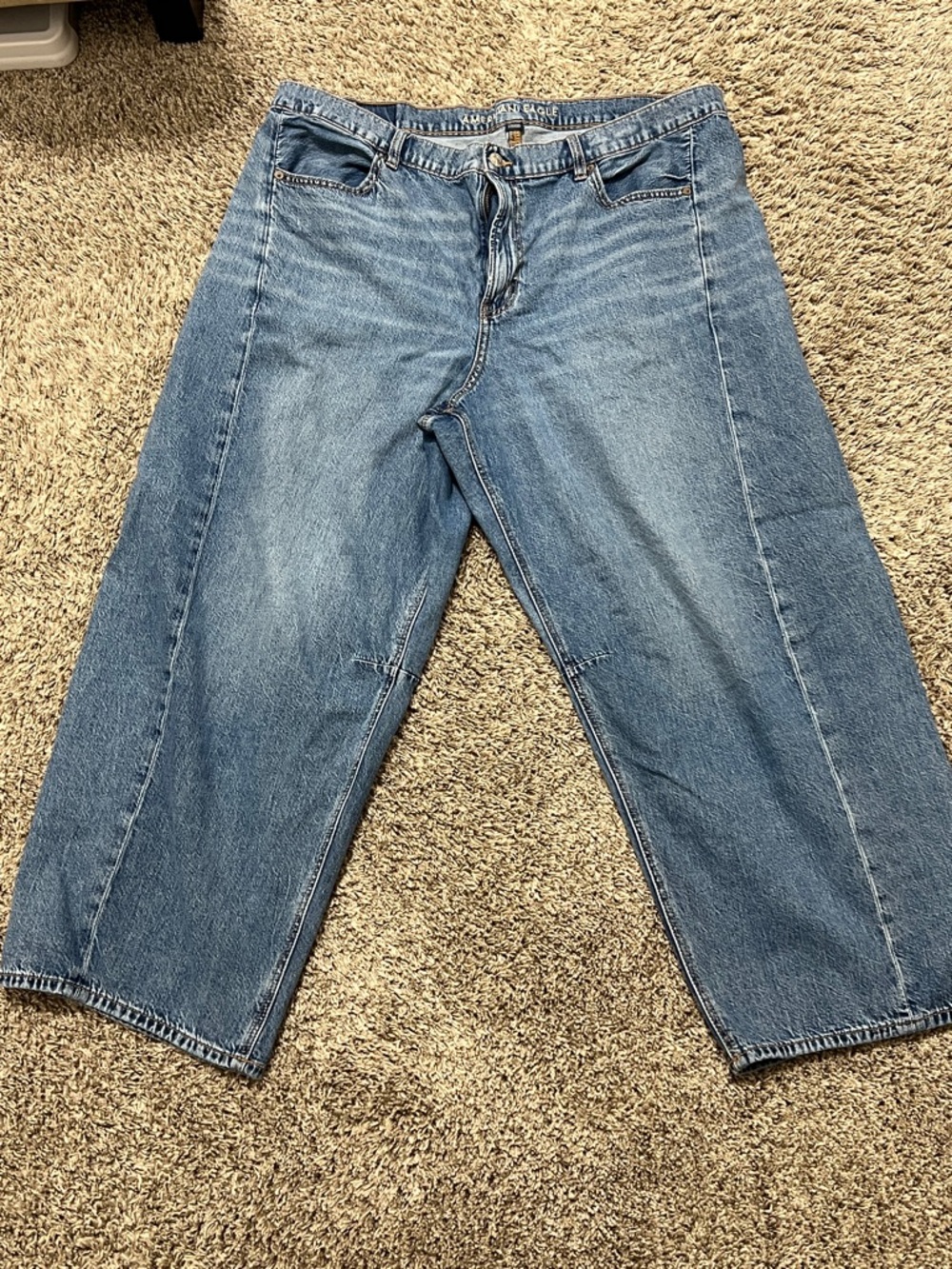 American Eagle Outfitters Medium Wash Barrel Leg Jeans